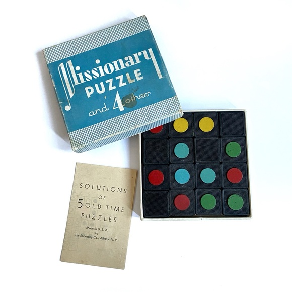 Vintage Other - Missionary Puzzle and 4 Others Vintage Game Albany New York USA The Embossing Co